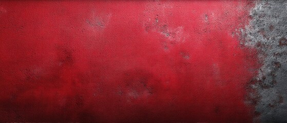 Poster - Textured red surface with distressed metal edge evokes industrial strength and vintage charm for graphic design