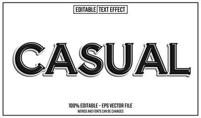 Wall Mural - casual editable text effect
