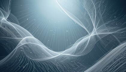 Poster - Dynamic flow of abstract waves digital art studio visual content ethereal environment aerial view concept of motion and light