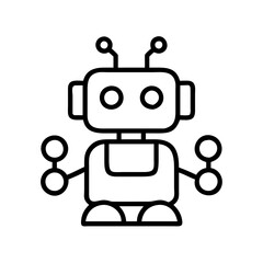 Poster - Cute cartoon robot vector illustration for kids design and future technology projects and ai designs