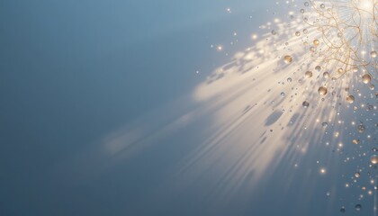 Poster - Dynamic light reflections from water droplets outdoor setting abstract photography calm environment close-up view nature's beauty