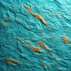 Poster - Turquoise stone texture with golden veins for an elegant and luxurious background in a close up shot showcasing natural patterns