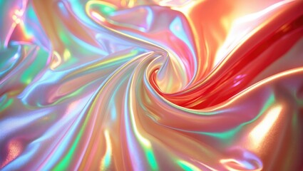Aufkleber - Pastel-colored backdrop with iridescent holographic foil. Trendy gradient design.