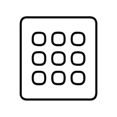 Poster - Application grid icon menu app launcher interface symbol user experience design for mobile and web  design 