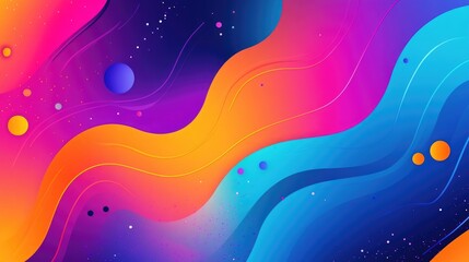 Poster - An abstract background with a burst of colors and dynamic shapes, capturing a vibrant and energetic essence, ideal for adding excitement to visual content.
