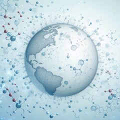 Wall Mural - subtle white and light blue gradient background with watermark m