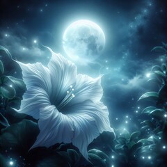 Wall Mural - Ghostly Moonflower