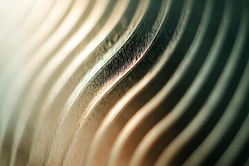Poster - Abstract metallic wave pattern with soft light and shadow creating a modern and elegant background for graphic design and artistic projects