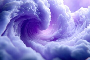Poster - Ethereal vortex of lavender clouds with soft light creating a dreamy and surreal atmosphere abstract background evoking serenity and wonder