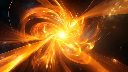 Wall Mural - Fiery Cosmic Nebula: A Celestial Dance of Light and Energy