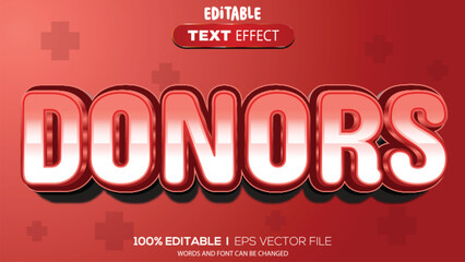 Poster - 3d text effect donors theme
