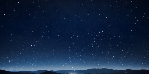 Aufkleber - Starry Night Backdrop, Celestial Design For Serenity. Deep Blue Space, Cosmic Background. Dreamy Stars Provide Peace, Tranquility, Inspiration. Imagine Reaching For The Heavens.