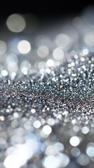 Poster - Shimmering Silver Glitter Texture Background for Festive Celebrations and Elegant Designs with Bokeh Effect and Soft Focus for a Luxurious and Glamorous Aesthetic