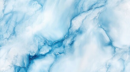 Poster - Elegant light blue marble texture background with intricate veining and a smooth polished surface perfect for design