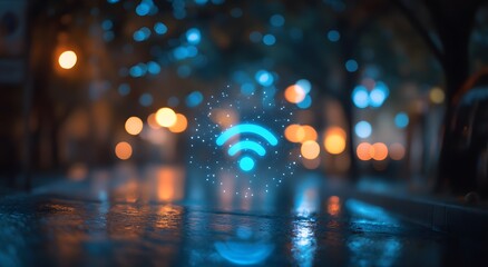 Poster - There is no substitute for fast communication systems to build a modern city, hence the concept of using high-speed internet which represents digital connectivity in building a modern city.