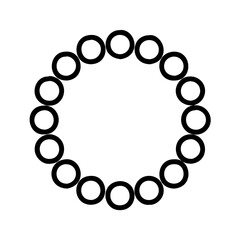 Poster - Circle ring shape design black and white geometric pattern simple round graphic art