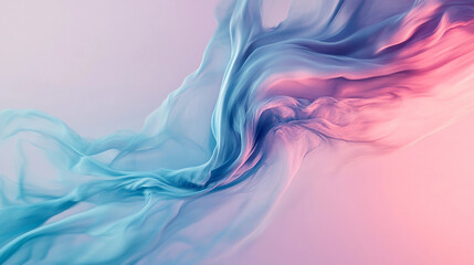 Leinwandbilder - Blue and pink swirl of fabric with a pink and blue background