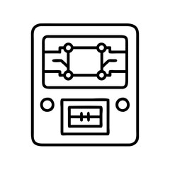 Poster - Electrical circuit diagram icon vector illustration for engineering and design use