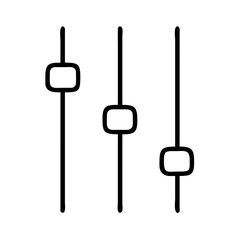 Poster - Audio mixer equalizer sliders icon vector illustration for sound adjustment design