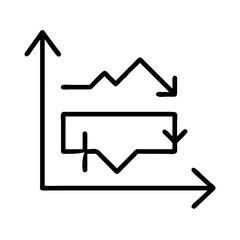 Poster - Hand drawn stock market chart analysis vector illustration with arrow indicators