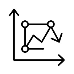 Poster - Stock market chart graph icon vector illustration for business and finance report