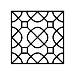 Poster - Geometric pattern design abstract square tile vector art deco illustration line