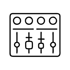 Poster - Audio mixer sound board console dj equipment music production studio recording gear