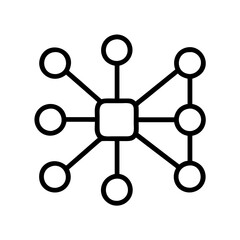 Poster - Network diagram illustration for connection nodes data structure visualization