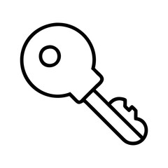 Poster - Find your key unlock security access outline vector icon symbol illustration