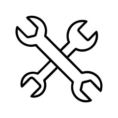 Poster - Crossed wrench tools repair service icon vector illustration maintenance concept