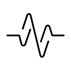 Poster - Abstract heartbeat pulse wave graphic design vector illustration line art design