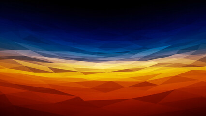 Poster - Colourful geometric wave background
