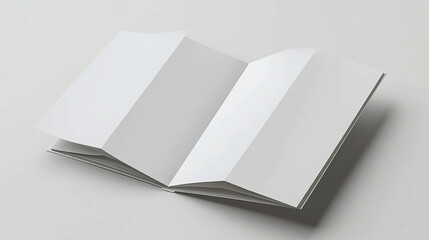 Poster - Blank tri fold brochure mockup template leaflet paper stationery for promotion and presentation design