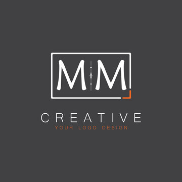 initial monogram logo for Creative with square style design.