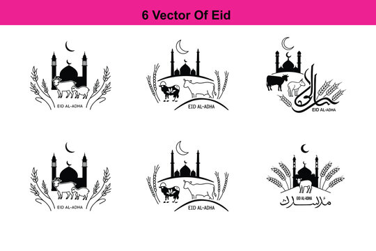 Eid Mubarak Typography. Arabic Islamic calligraphy,Happy Eid al adha mubarak