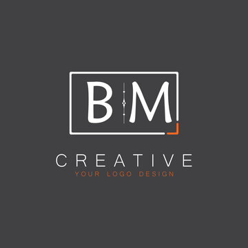 initial monogram logo for Creative with square style design.