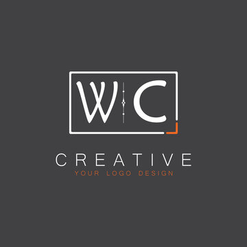 initial monogram logo for Creative with square style design.