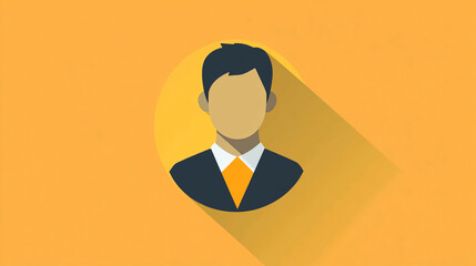Poster - Illustration of a business man avatar profile picture for website or social media account user icon design
