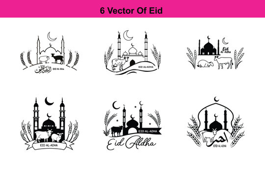 Eid Mubarak Typography. Arabic Islamic calligraphy,Happy Eid al adha mubarak