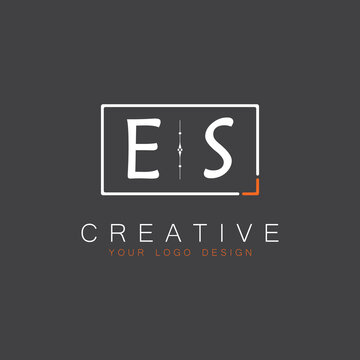 initial monogram logo for Creative with square style design.