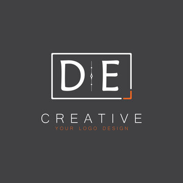 initial monogram logo for Creative with square style design.