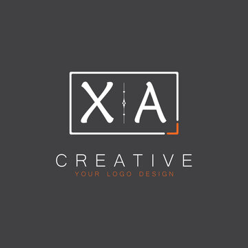 initial monogram logo for Creative with square style design.