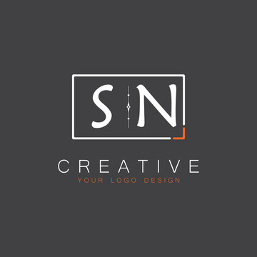initial monogram logo for Creative with square style design.