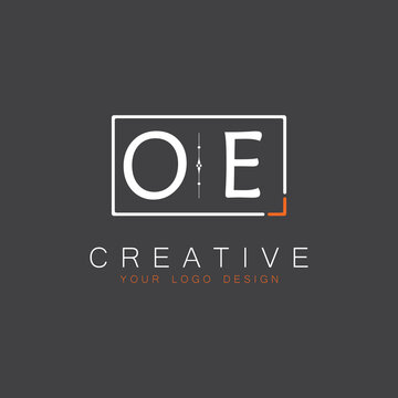 initial monogram logo for Creative with square style design.