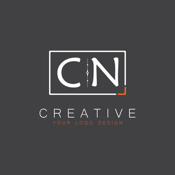 initial monogram logo for Creative with square style design.