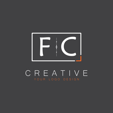 initial monogram logo for Creative with square style design.