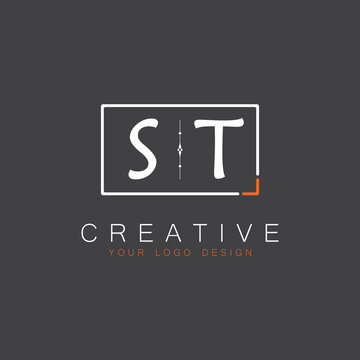 initial monogram logo for Creative with square style design.