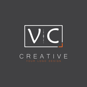 initial monogram logo for Creative with square style design.