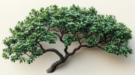 Lush green tree, artistic design