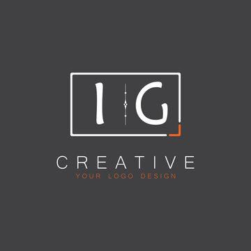 initial monogram logo for Creative with square style design.